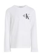 Chest Monogram Ls Top White Calvin Klein