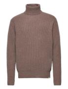 Eddie Wool Rib Rollneck Knit Beige Les Deux