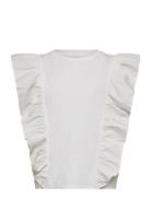 Ruffle T-Shirt White Mango