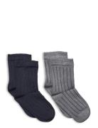 Ankle Sock - Rib Blue Minymo