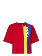 Logo Graphic Cropped Jersey Tee Red Polo Ralph Lauren