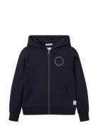 Fitted Sweatshirt Jacket Navy Tom Tailor