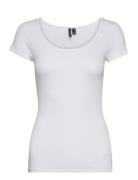 Vmmaxi My Soft Ss U-Neck Noos White Vero Moda