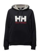 W Hh Logo Hoodie Navy Helly Hansen