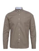 Oxford Stretch Plain L/S Khaki Clean Cut Copenhagen