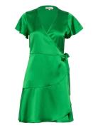Miranda Wrap Around Dress Green Lollys Laundry