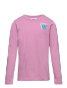 Kim Stacked Logo Junior Long Sleeve Pink Wood Wood