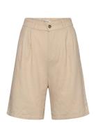 Onlcaro Hw Wide Linen Bl Shorts Cc Tlr Beige ONLY