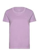 D2. Sunfaded C-Neck Ss T-Shirt Purple GANT