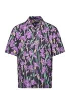 Rel Iris Linen Lyocell Ss Shirt Purple GANT