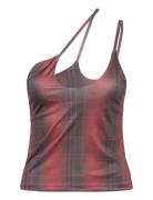 Juna Asta Grid Top Red Hosbjerg