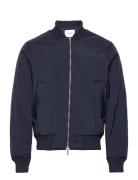 Norman Quilted Bomber Jacket Navy Les Deux