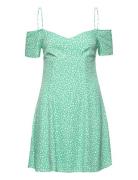 Off Shoulder Mini Dress Green Calvin Klein Jeans