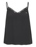 Tjw Essential Lace Strappy Top Black Tommy Jeans