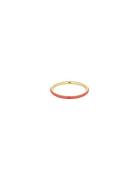 Classic Stack Ring Red Design Letters