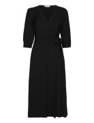 Alaca Midi Wrap Dress Black Tamaris Apparel