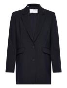 Slfrita Ls Relaxed Blazer D Sap Mel Noos Navy Selected Femme