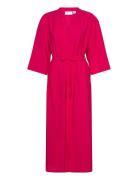 Visero Vneck 3/4 Ankle Shirt Dress/Su Pink Vila