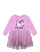 Nmfjane Mlp Ls Tulle Swe Dress Unb Cplg Pink Name It