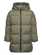 Quilted Long Coat Khaki Mango