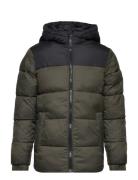 Jjetoby Puffer Hood Sn Jnr Khaki Jack & J S