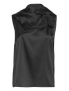 Silk Top Black Rosemunde