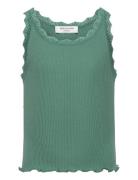 Silk Top W/ Lace Green Rosemunde Kids