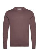 Slhtown Merino Coolmax Knit Crew Noos Brown Selected Homme