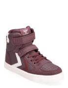 Slimmer Stadil Leather High Jr Burgundy Hummel