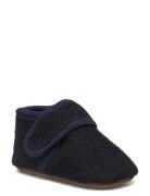 Classic Wool Slippers Navy Melton