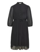 Carpiona 3/4 Plisse Calf Dress Aop Black ONLY Carmakoma