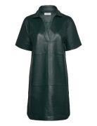 Leather Dress Green Rosemunde