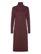 Milasz Roll Neck Long Dress Burgundy Saint Tropez