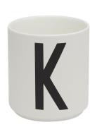 Porcelain Cup A-Z, Æ, Ø White Design Letters