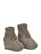 Wool Footies Beige Mikk-line