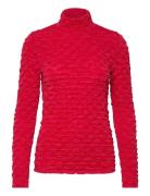 Slfnancy Ls Roll Neck Top Red Selected Femme