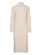 Slfmaline Ls Knit Dress High Neck Noos Cream Selected Femme