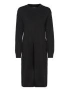 Vmphillis Ls O-Neck Slit Dress Ga Boo Black Vero Moda