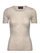 Lace Monogram Short Sleeve Beige HAN Kjøbenhavn