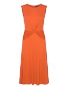 Twist-Front Jersey Dress Orange Lauren Ralph Lauren