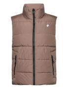 Sports Puffer Gilet Brown Superdry