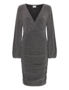 Vicaro L/S V-Neck Midi Dress/Dc Silver Vila