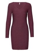 Onlastra L/S V-Neck Glitter Dress Jrs Burgundy ONLY