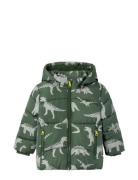 Nmmmosan Puffer Jacket Reflective Aop Green Name It