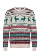 Jjxmas Snowball Knit Crew Neck Beige Jack & J S