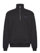 Crew Half-Zip Sweatshirt Black Les Deux