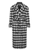 Haithe Check Coat Black AllSaints