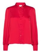 Vikenzie L/S Shirt/6/Ln Red Vila