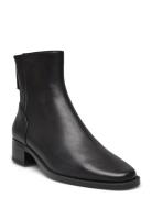 Leather Ankle Boots With Ankle Zip Closure Black Mango