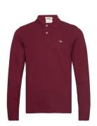 Reg Shield Ls Pique Polo Burgundy GANT